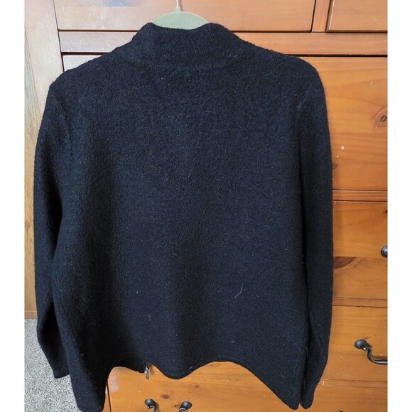 Christopher & Banks 100% Wool Zip-Up Cardigan Size Large Floral Embroidered - Picture 2 of 9